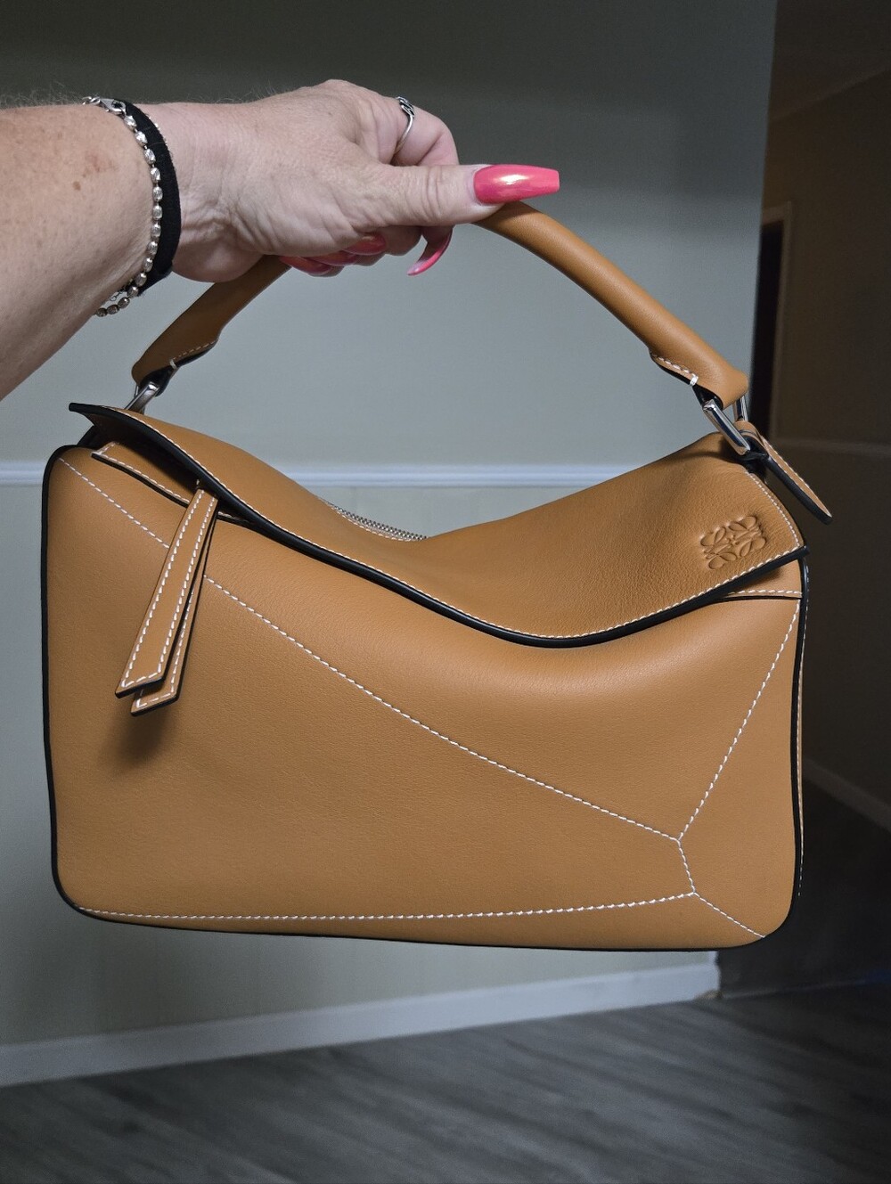 Loewe Caramel Puzzle Shoulder Bag with Top Handle